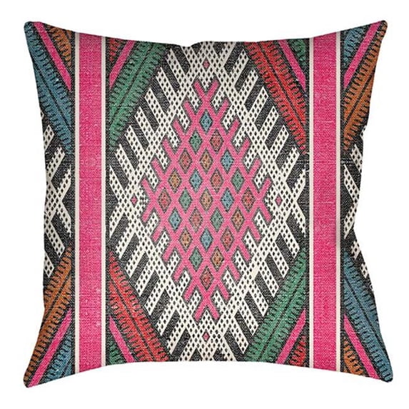 Artistic Weavers LOTA1438-1616 Lolita Square Pillow, Hot Pink & Teal - 16 x 16 ft.