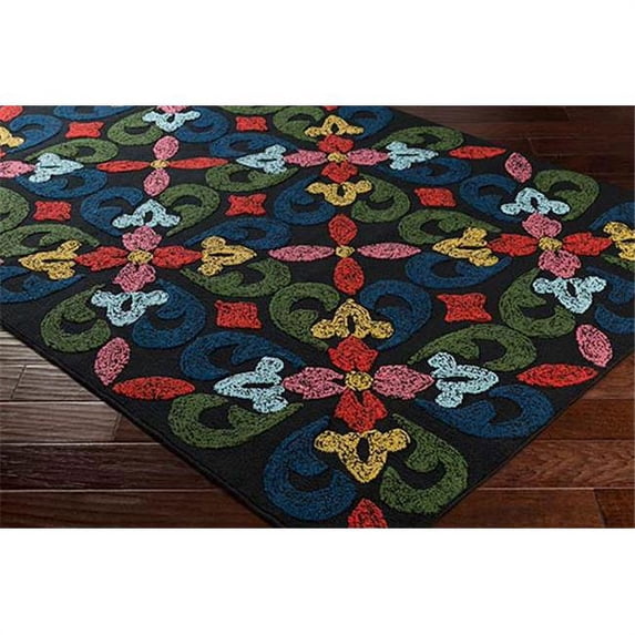 Artistic Weavers MYA6223-576 Mayan Rectangle Rug, Poppy Red & Light Yellow - 5 x 7 ft. 6