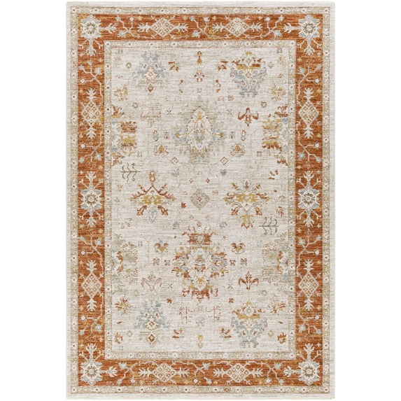 Artistic Weavers Medallion Traditional Area Rug, Orange, 79" x 79"