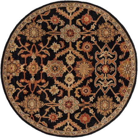 Artistic Weavers Middleton Victoria Black 6' Round Traditional Oriental Area Rug
