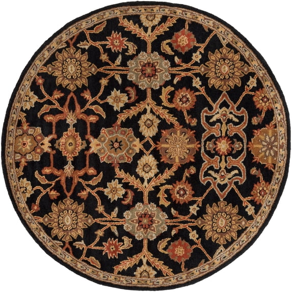 Artistic Weavers Middleton Victoria Black 6' Round Traditional Oriental Area Rug
