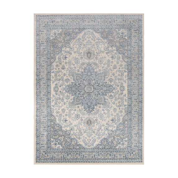 Artistic Weavers Monaco Medallion Runner Area Rug, Medium Gray / Blue ,2'7" x 7'3"