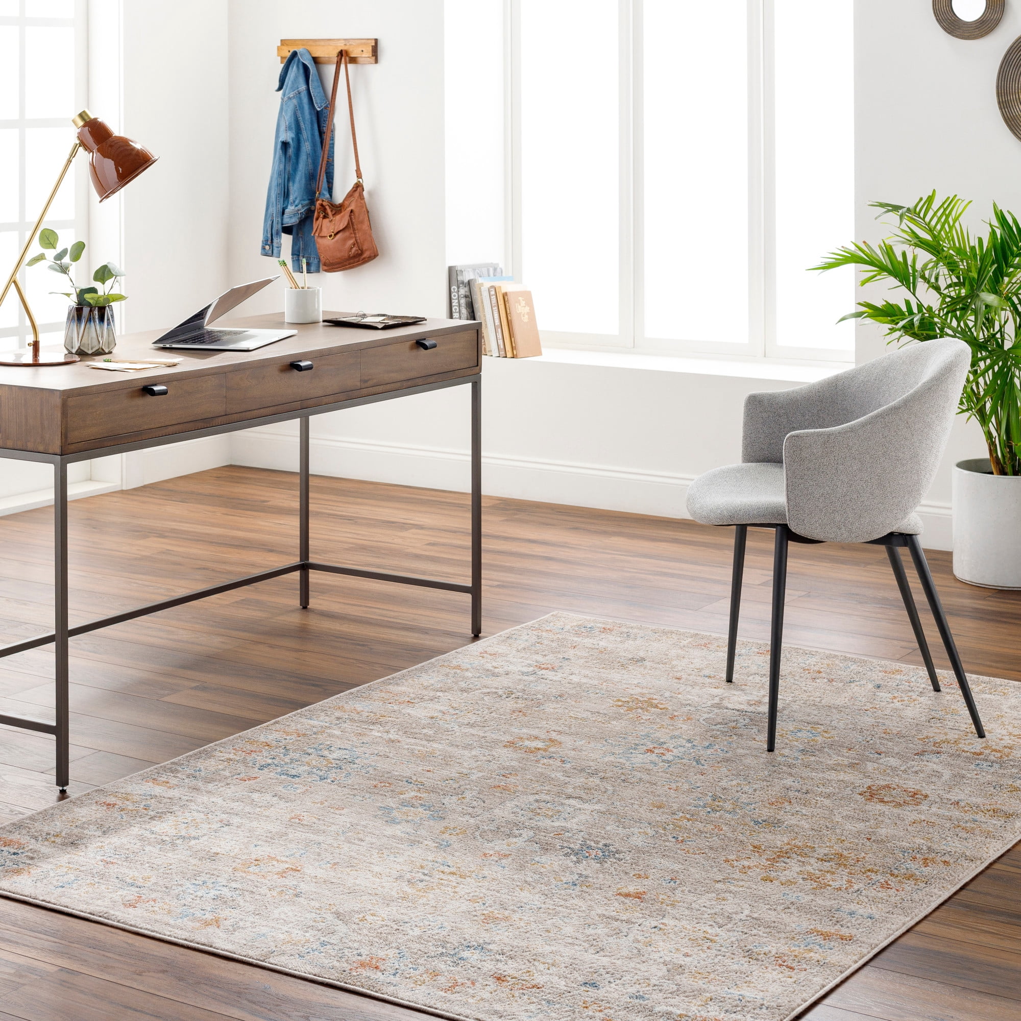 Artistic Weavers Pertek Area Rug, Taupe/Rust, 5'3" x 7'