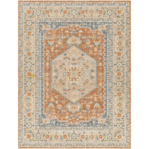 Artistic Weavers Sky Blue/Light brown 2' x 3' Machine Washable Rectangle Area Rug