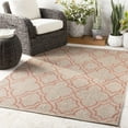 thumbnail image 1 of Artistic Weavers Valora Camel/Rust Lattice Outdoor 7'3" Round Area Rug, 1 of 3