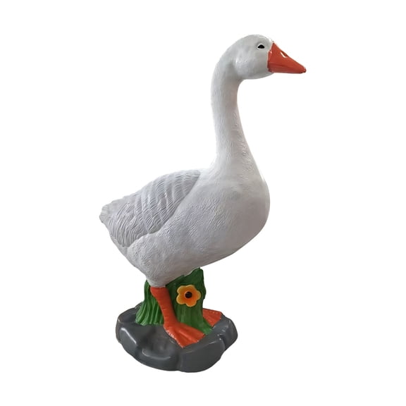 Artistic White Duck Sculpture For Lawn Porch And Rural Theme Event Enhancement