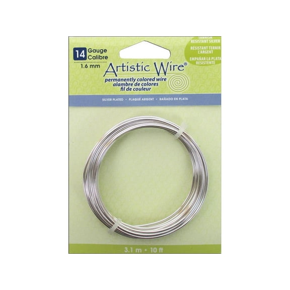 Artistic Wire 14Ga Tarnish Resistant Silver 10ft