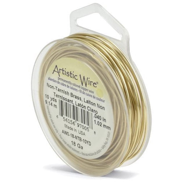 Artistic Wire 18 Gauge Tarnish Resistant Brass Craft Jewelry Wrapping ...