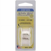Artistic Wire 24 Gauge 10yd-Non-Tarnish Silver, Pk 4, Artistic Wire