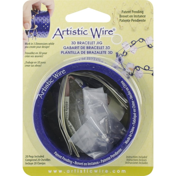 Artistic Wire 3D Bracelet Jig with 20 Pegs
