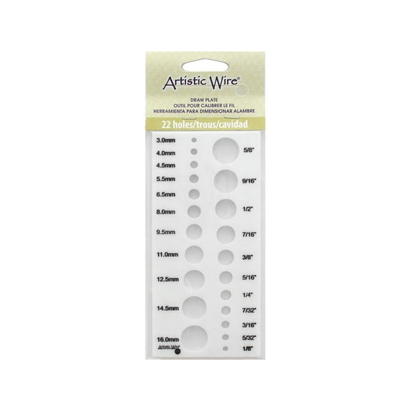Artistic Wire Acrylic Draw Plate 22holes