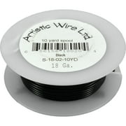Artistic Wire Beading Craft Wrapping Black 18 Gauge 30ft