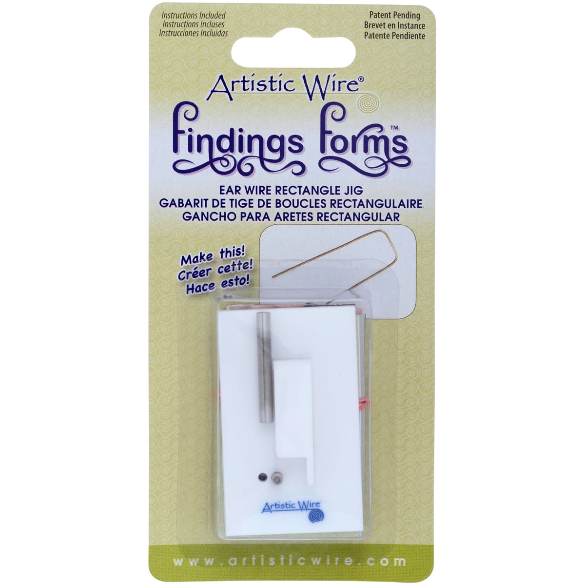 Artistic Wire Findings Form Ear Wire Rectangle Jig - Walmart.com
