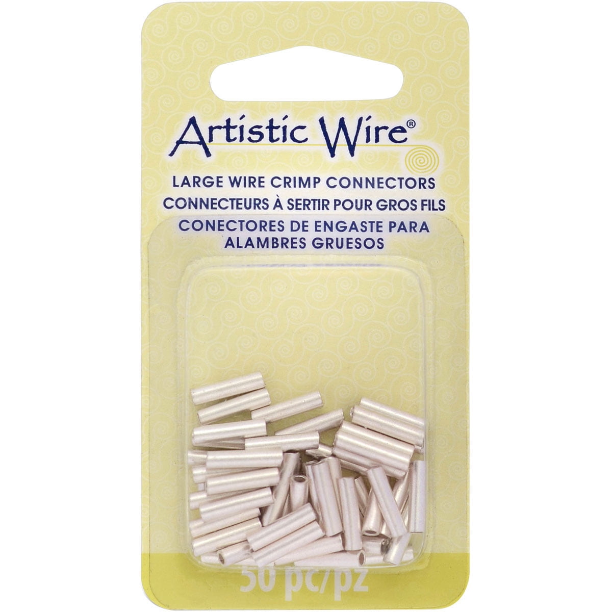 Cousin DIY Metal Crimp Beads Pack, 100 Pc, Silver Finish 