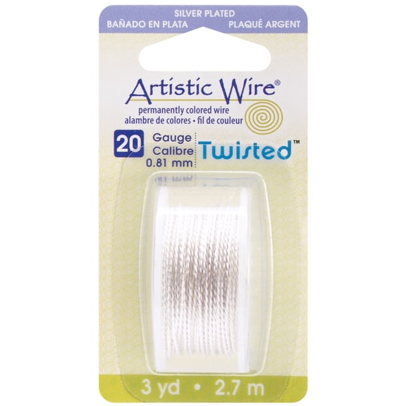 Artistic Wire Twisted-Silver - 20 Gauge, 3yd