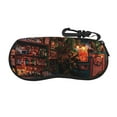 Artistic abstract feature Glasses Soft Case With Carabiner, Ultra Light