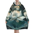 Artistic abstract feature blanket hoodie, wool blanket sweatshirt for