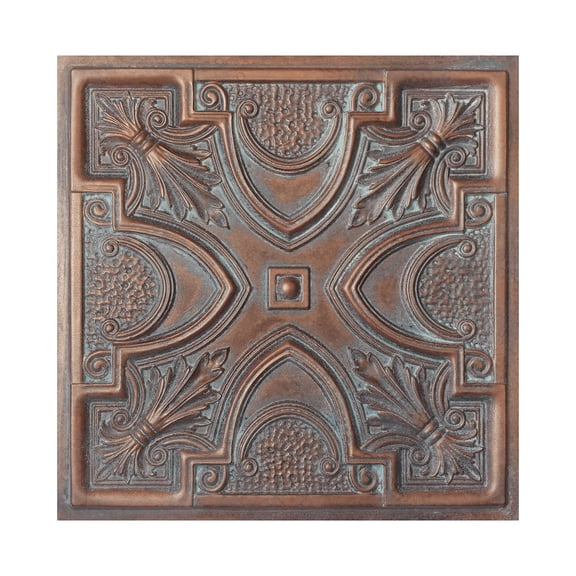 Artistic ceiling tiles Embossed wall panels for Cafes and Bars PL11 Weathered copper 10Pcs/pack