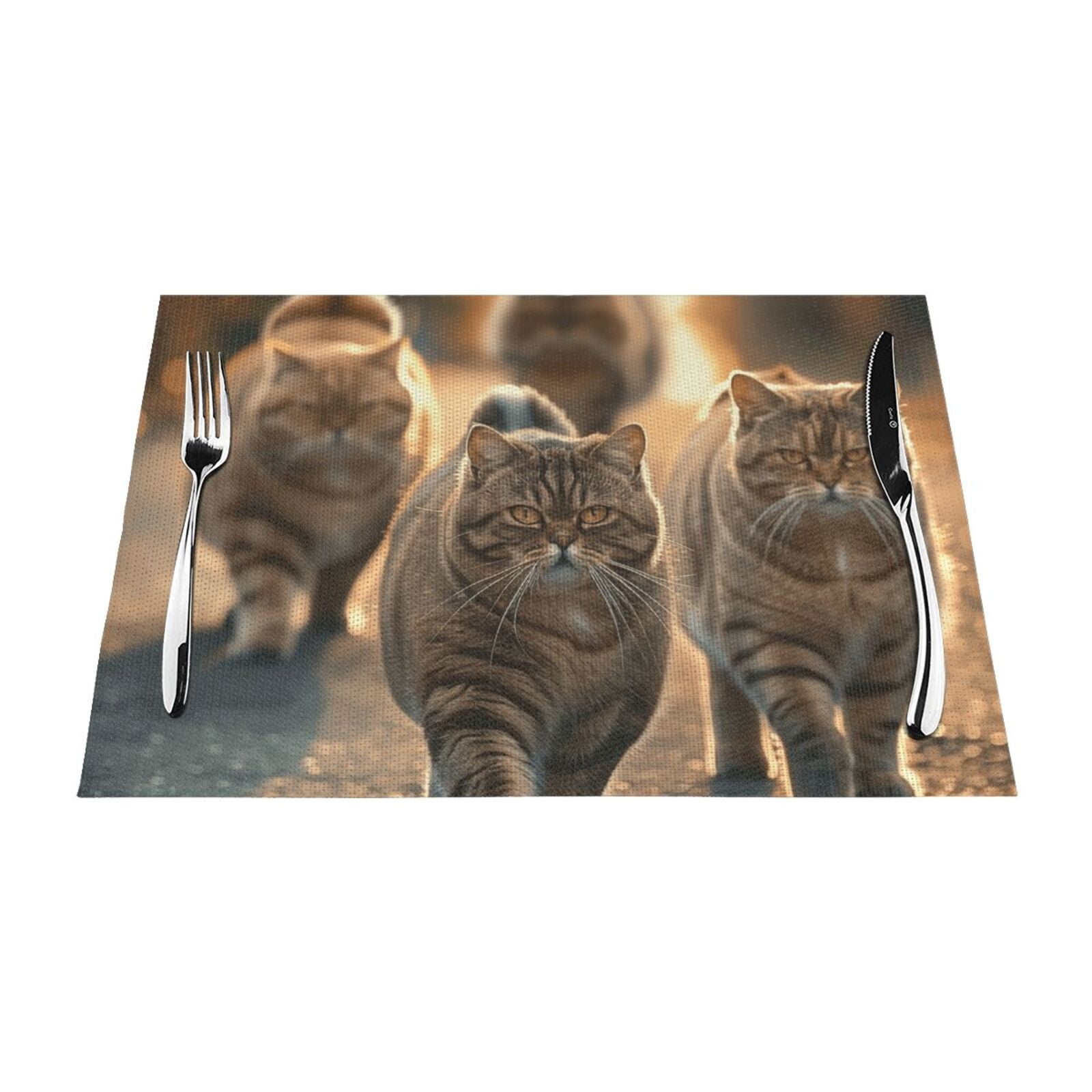Artistic closeup of animals Table mat can be wiped, dinner mat set