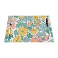 Artistic closeup of flowers Dining mat, washable, heatresistant