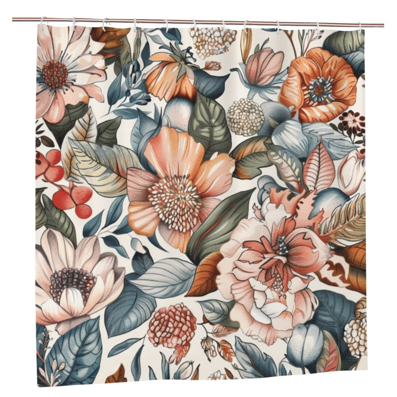 Artistic closeup of flowers Shower Curtain Waterproof Fabric Shower