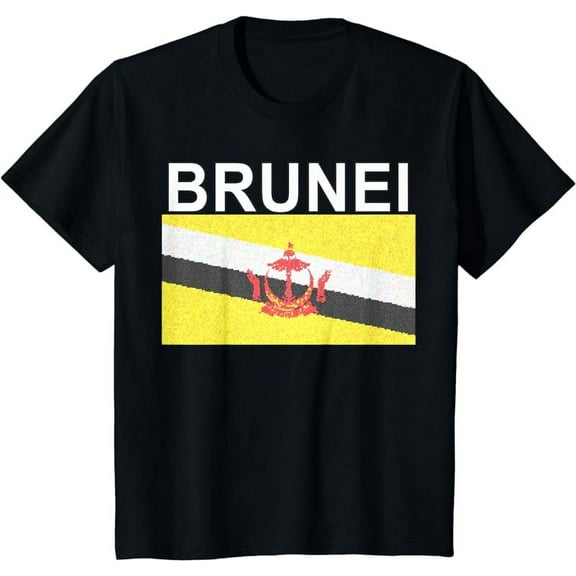 Artistic-style National Flag of Brunei T-Shirt