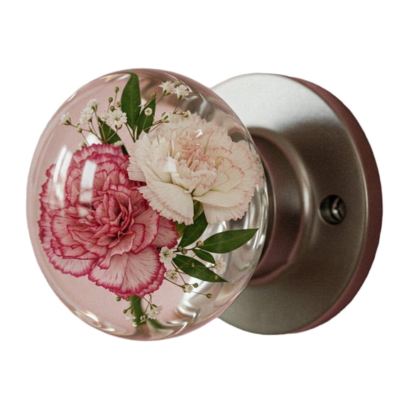 Artistics Crystals Resin Door Knob With Florals Designs Nature Inspire Handcraft Bedroom Decoration for Home Improvement
