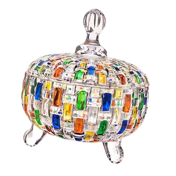 Artistics Glass Confectionery Jar Sturdy Kitchen Storage Container Decorative Household Accent Pieces