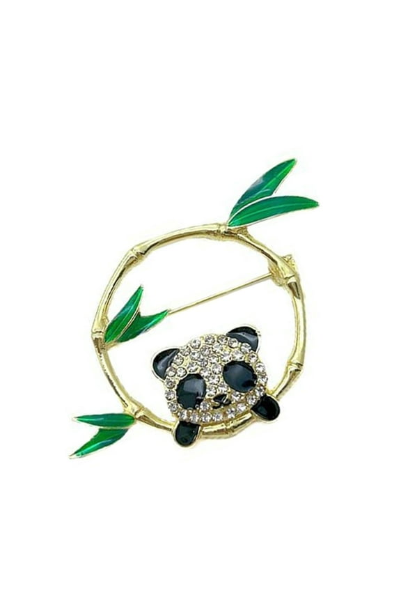 Artistics Panda Bamboo Brooch Symbolizing Harmonies and Nature Inspire