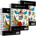 thumbnail image 1 of Artisto 5.5x8.5" Premium Sketch Book Set, Spiral Bound, Pack of 3, 300 Sheets (125g/m2), 1 of 6