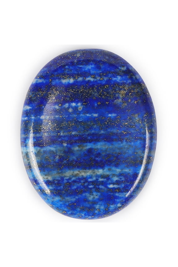 Lapis Lazuli Crystal Thumb Worry Stone Hand Carved Polished Chakra Stones Healing Crystal Pocket Palm Stone for Anxiety Stress Relief Meditation Massage