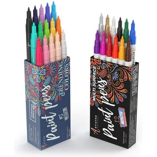 ARTISTRO 42 Extra Fine + 12 Medium Tip Acrylic Paint Marker Pens