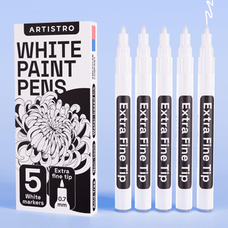 Artistro Black Paint Markers, Extra Fine Tip, 5 Count 