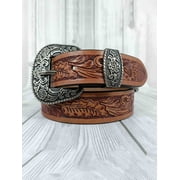 Artistry Floral Pattern Tooled Western Belts