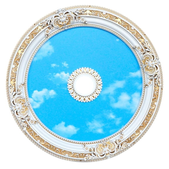 Artistry Lighting Round 36" Antique White Ceiling Medallion Blue Sky Motif (ART90-F1-022)
