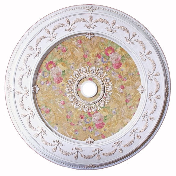 Artistry Lighting Round 51" Antique White Ceiling Medallion French Floral Motif (ART13-CF1-080)