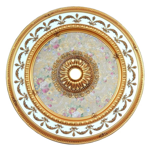 Artistry Lighting Round 60" Antique Gold Ceiling Medallion French Floral Motif (ART15-CF-080)