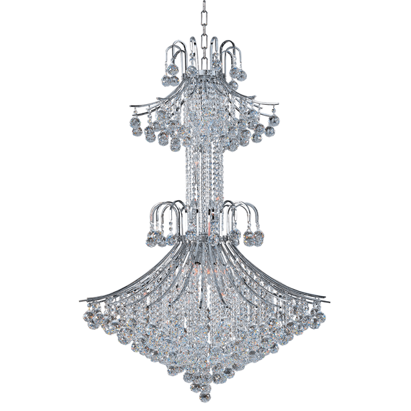 Artistry Lighting Toureg Collection 37"x53" Chrome 18-Light Hanging Crystal Chandelier