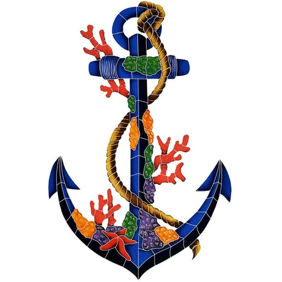 Artistry in Mosaics Anchor Ceramic Swimming Pool Mosaic 36x23inch ANCMCOM