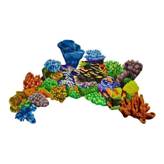 Artistry in Mosaics Coral Reef Topview Glass Swimming Pool Mosaic 55" x 93"