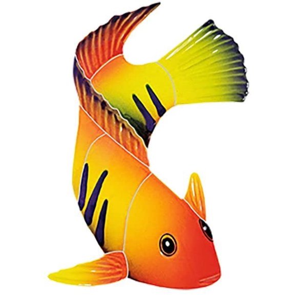 Artistry in Mosaics Flame Angel Fish Ceramic Swimming Pool Mosaic 8"X7" Right Facing