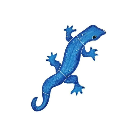 Artistry in Mosaics Gecko 8" x 4", Blue Ceramic Swimming Pool Mosaic