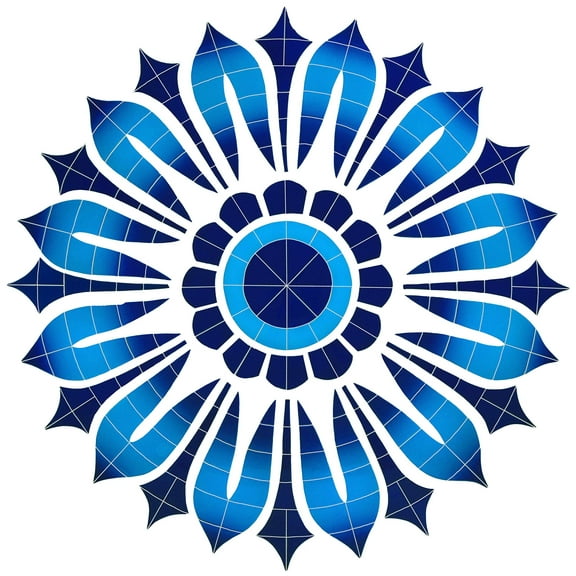 Artistry in Mosaics Provincial Medallion Ceramic Swimming Pool Mosaic 48" x 48"