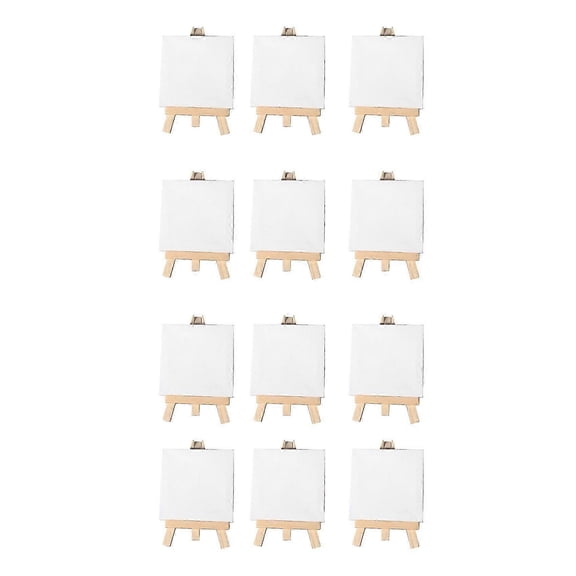 Artists 3 inch x3 inch Mini Canvas & 5 inch Mini Easel Set Painting Craft Drawing - Set Contains: 1