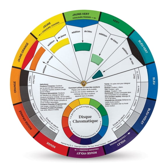Artists Color Wheel in French - Pocket Version, 5-1/8" Dia.