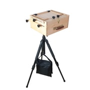 Artists Loft Easel - Outdoor Pochade Box Tripod Set - Natural Brown - 53 Standing - 5-Piece