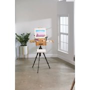 Artists Loft Easel - Outdoor Pochade Box Tripod Set - Natural Brown - 53 Standing - 5-Piece