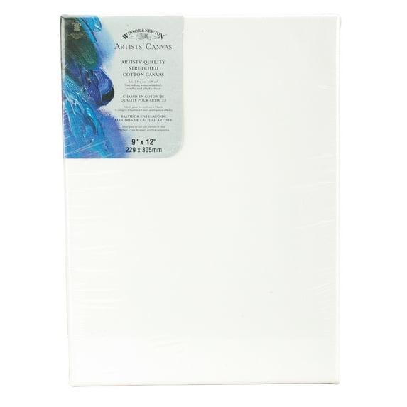 Artists' Quality Stretched Canvas-9"X12", Pk 6, Winsor Newton