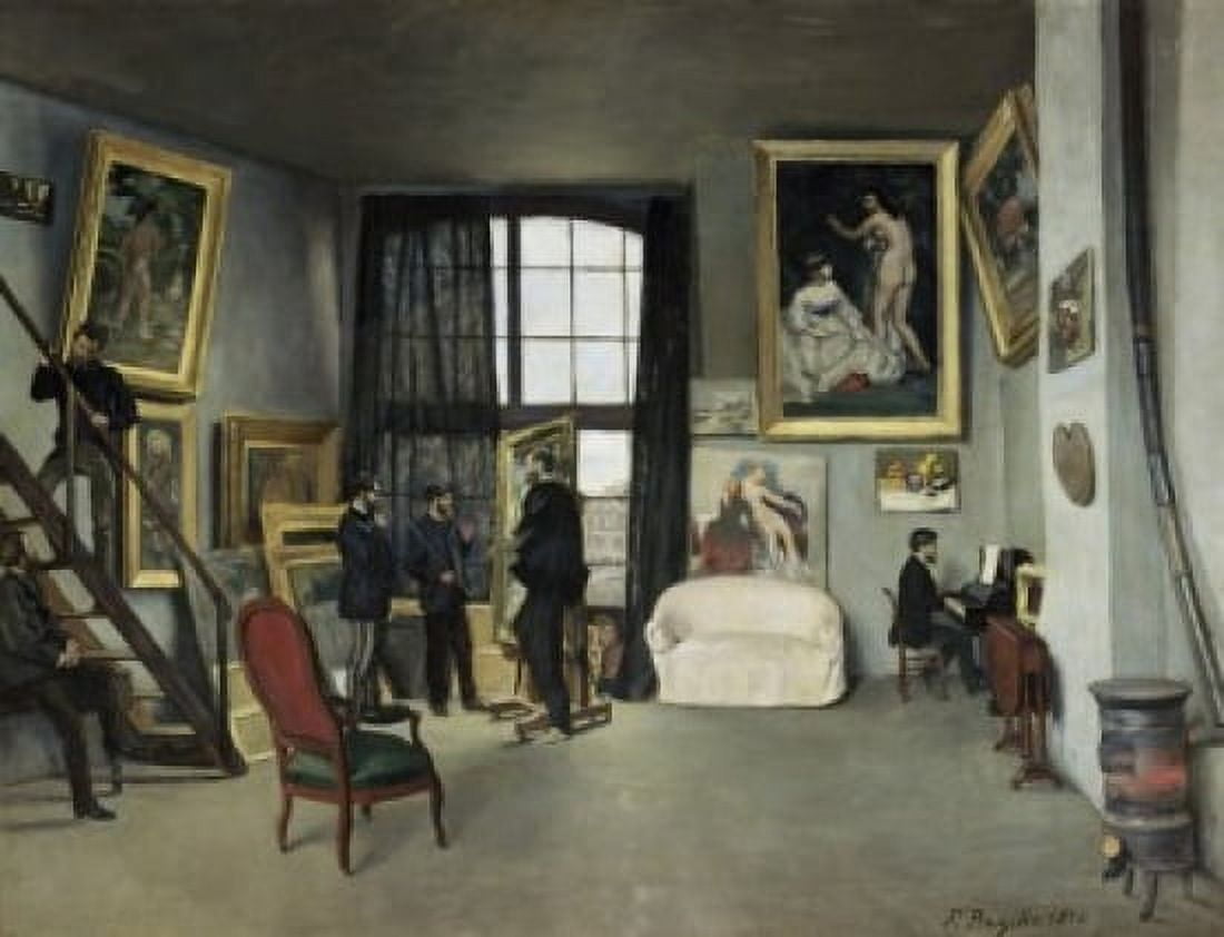 The Artists Studio-Rue de la Condamine 1870 Jean Frederic Bazille (1841-1870French) Oil on canvas Musee d Orsay Paris Canvas Art - Jean Frederic Bazille (18 x 24)