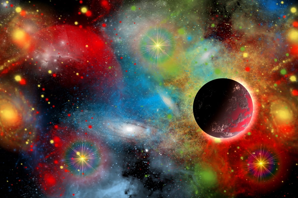 Artists concept illustrating our beautiful cosmic universe Canvas Art - Mark StevensonStocktrek Images (35 x 24)